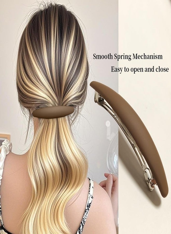 Markuii Large Hair Barrette Matte 4 Inch No Slip Not Easy to Break French Hair Clips for Women Thick to Thin Hair, 3 Pack - Image 4